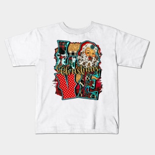 Western Christmas Love Kids T-Shirt